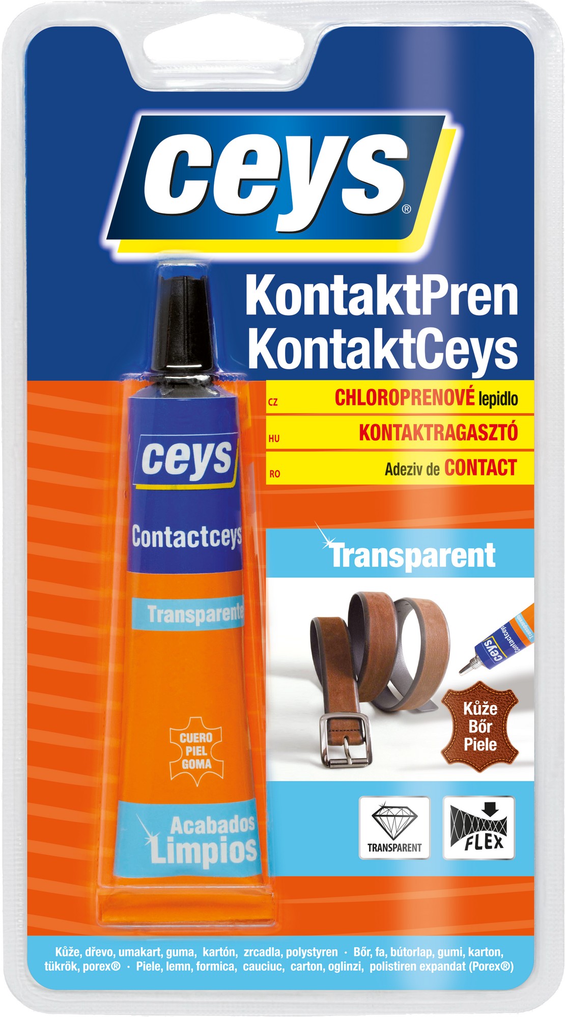 Lepidlo kontaktní Ceys KONTAKTPREN transparent 30 ml