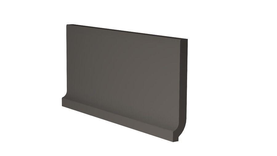 Sokl s požlábkem Rako Taurus Color 8×20 cm tmavě šedá TSPF6007