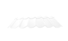 Velkoformátová profilovaná plechová střešní krytina MAXIDEK SP25 2W690 bílá