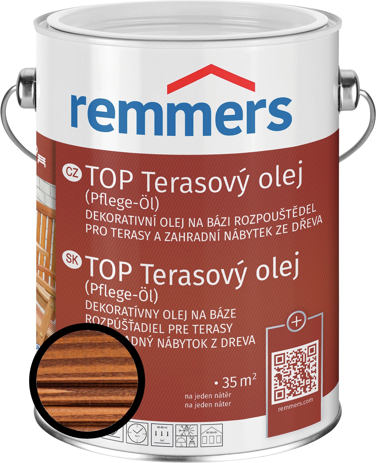 Olej terasový Remmers TOP ořech, 2,5 l