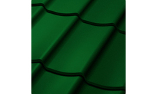 Velkoformátová profilovaná plechová střešní krytina SATJAM Trend PE25 RAL 6005 tmavě zelená