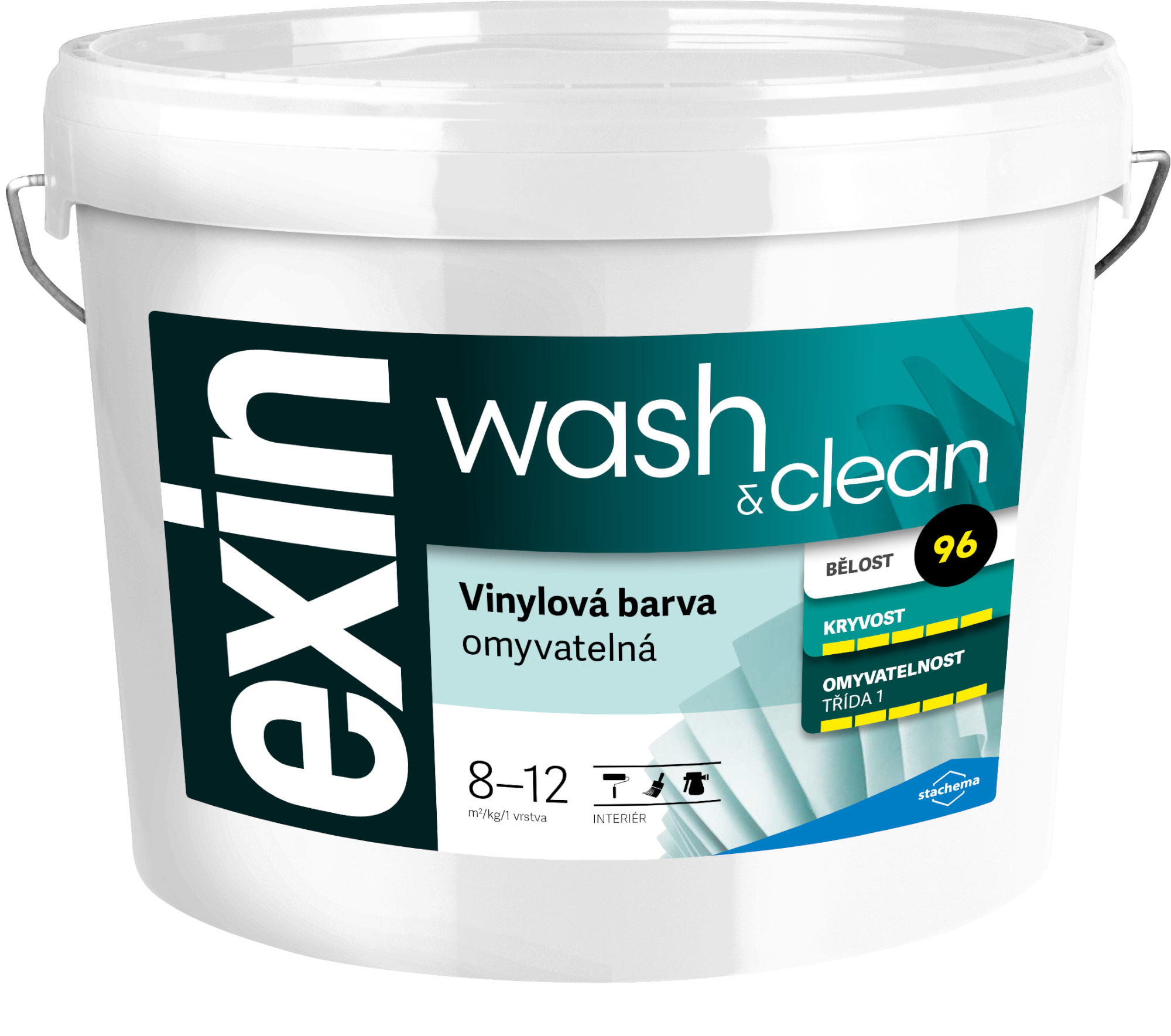 Barva vinylová Stachema EXIN WASH&CLEAN bílá, 7 kg
