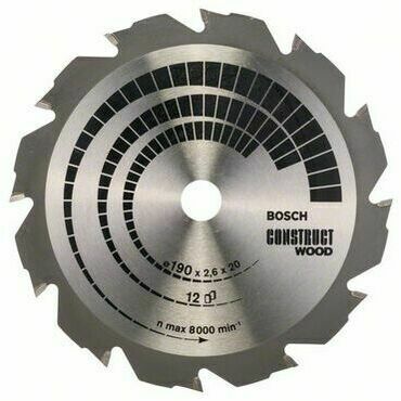 Kotouč pilový Bosch Construct Wood 190×20/16×2,6 mm 12 z.