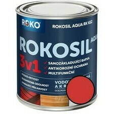 Barva samozákladující Rokosil Aqua 3v1 RK 612 sv. červená, 0,6 l