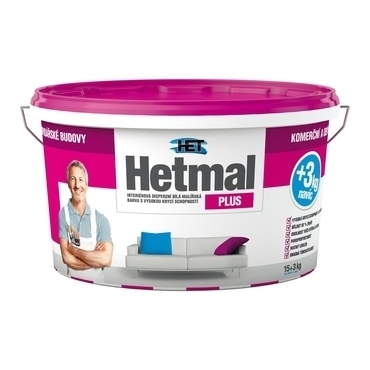 Malba interiérová HET Hetmal Plus bílá, 15+3 kg