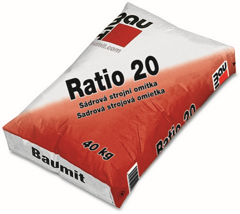 Omítka sádrová Baumit Ratio 20 štuková 1 mm 40 kg