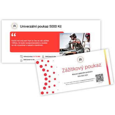 Zážitkový poukaz 5 000 Kč