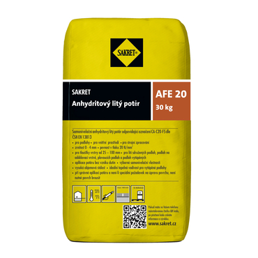 Anhydritový litý potěr Sakret AFE 20, 30 kg/bal