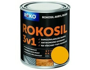 Barva samozákladující Rokosil akryl 3v1 RK 300 žlutá ch. 0,6 l