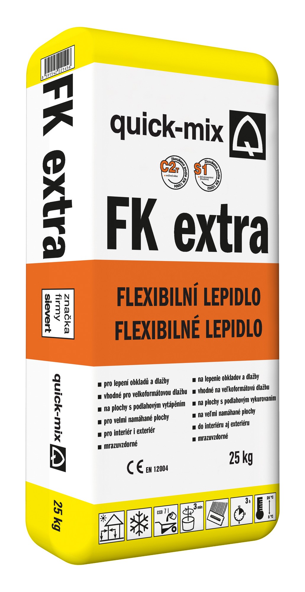 Lepidlo cementové C2T S1 Sakret/Quick-mix FK extra 25 kg