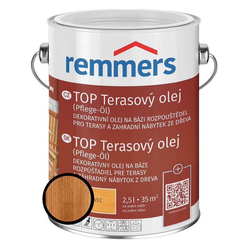 Olej terasový Remmers TOP teak, 2,5 l