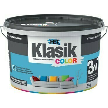 Malba interiérová HET Klasik Color modrý tyrkysový, 4 kg