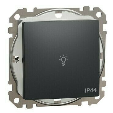 Tlačítko světlo IP 44 Schneider Sedna Design řazení 1/0 antracit