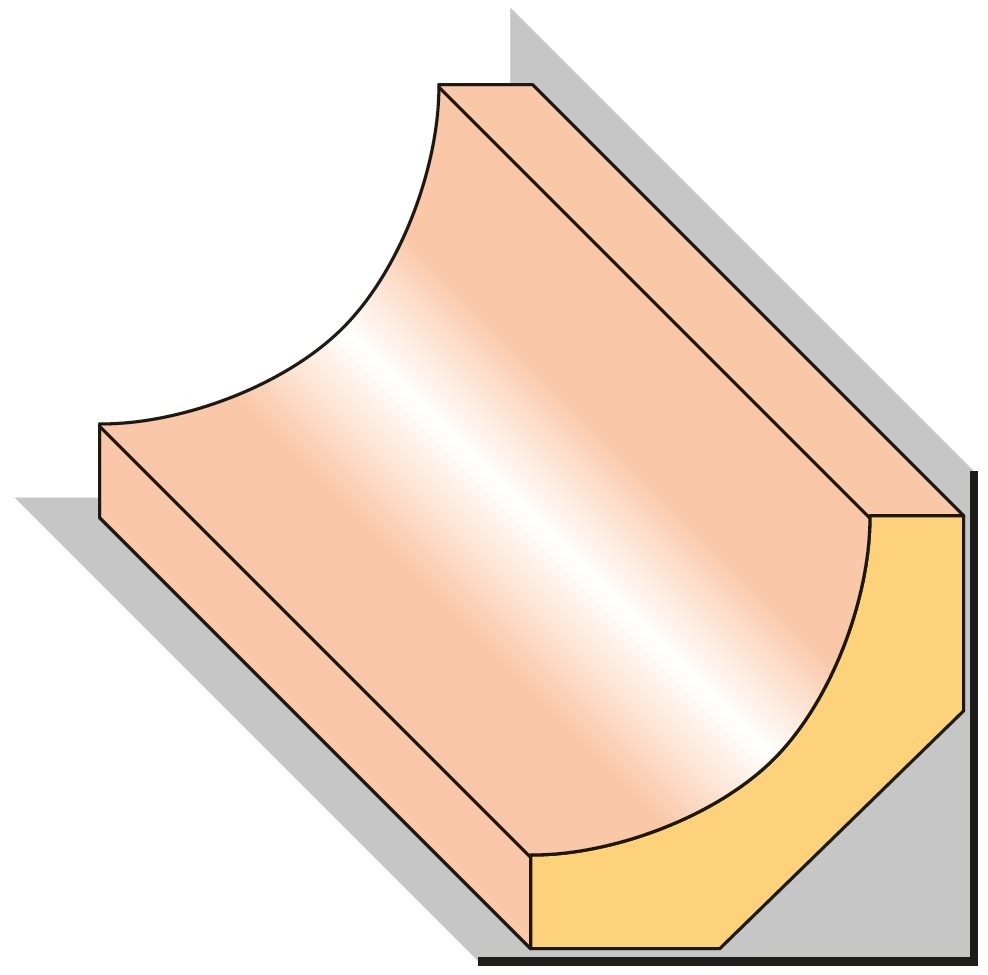 Lišta stropní S1 smrk nastavený 25×25×2000 mm, 25 ks/bal