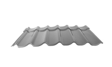 Velkoformátová profilovaná plechová střešní krytina MAXIDEK SP25 2A109 stříbrná
