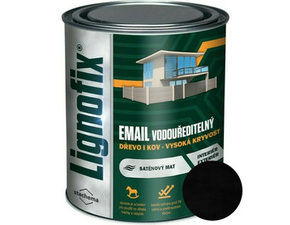 Barva vrchní Lignofix Email vodouředitelný černá, 0,75 l