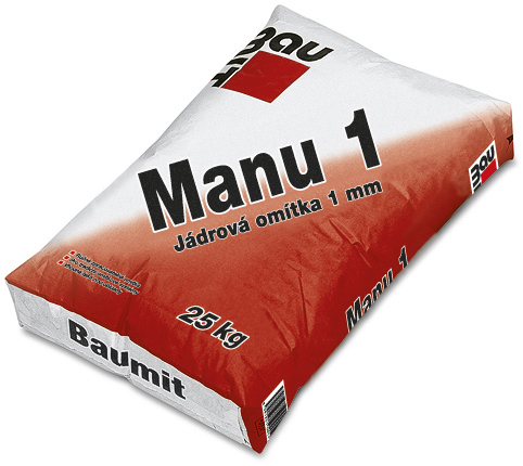 Omítka jádrová Baumit Manu 1 vápenocementová 1 mm 25 kg