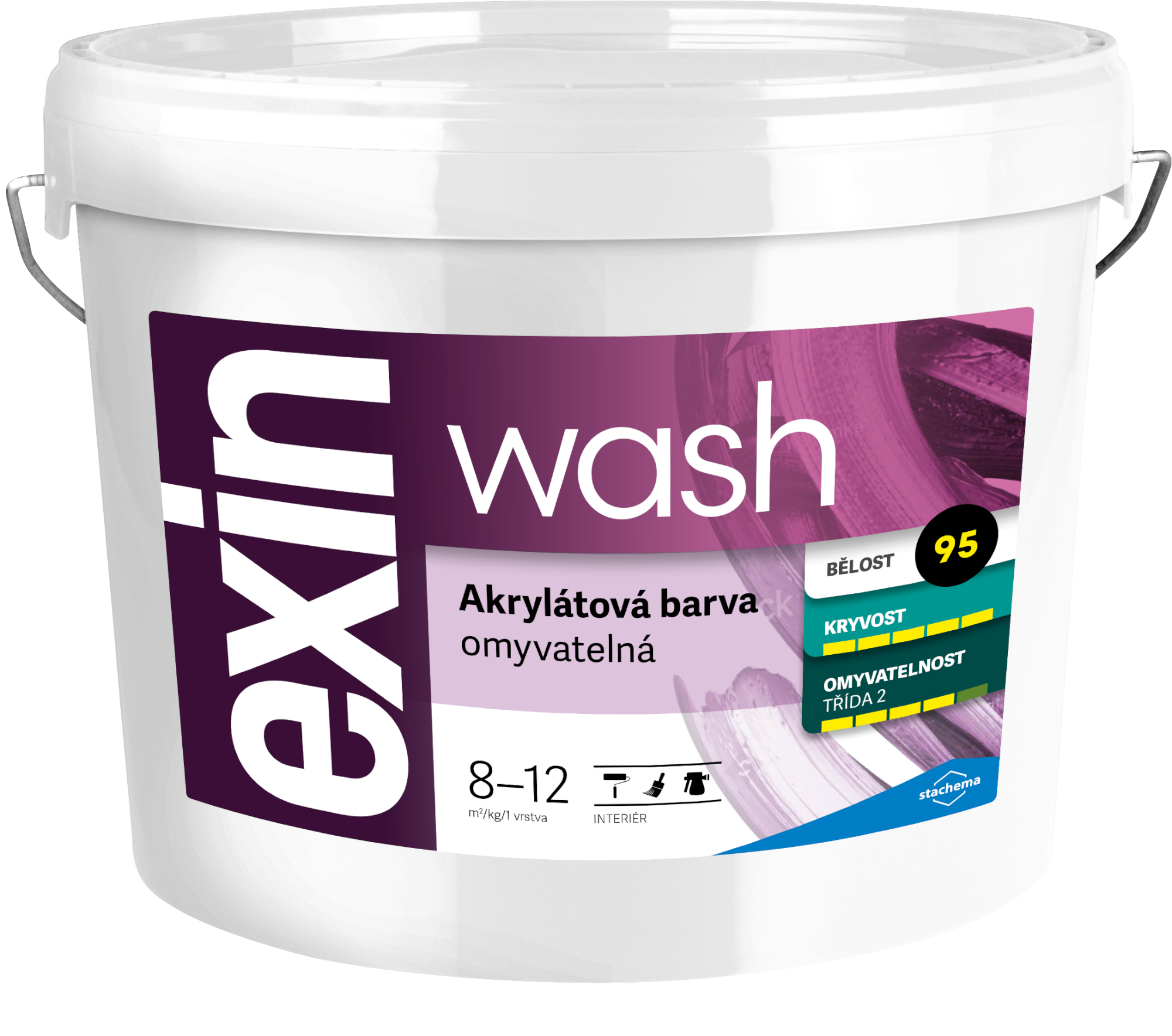 Barva akrylátová Stachema EXIN WASH 95% bílá, 40 kg