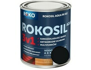 Barva samozákladující Rokosil Aqua 3v1 RK 612 černá, 0,6 l