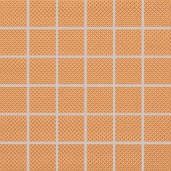 Mozaika Rako Color Two 5×5 cm (set 30×30 cm) světle oranžová matná GRS05650