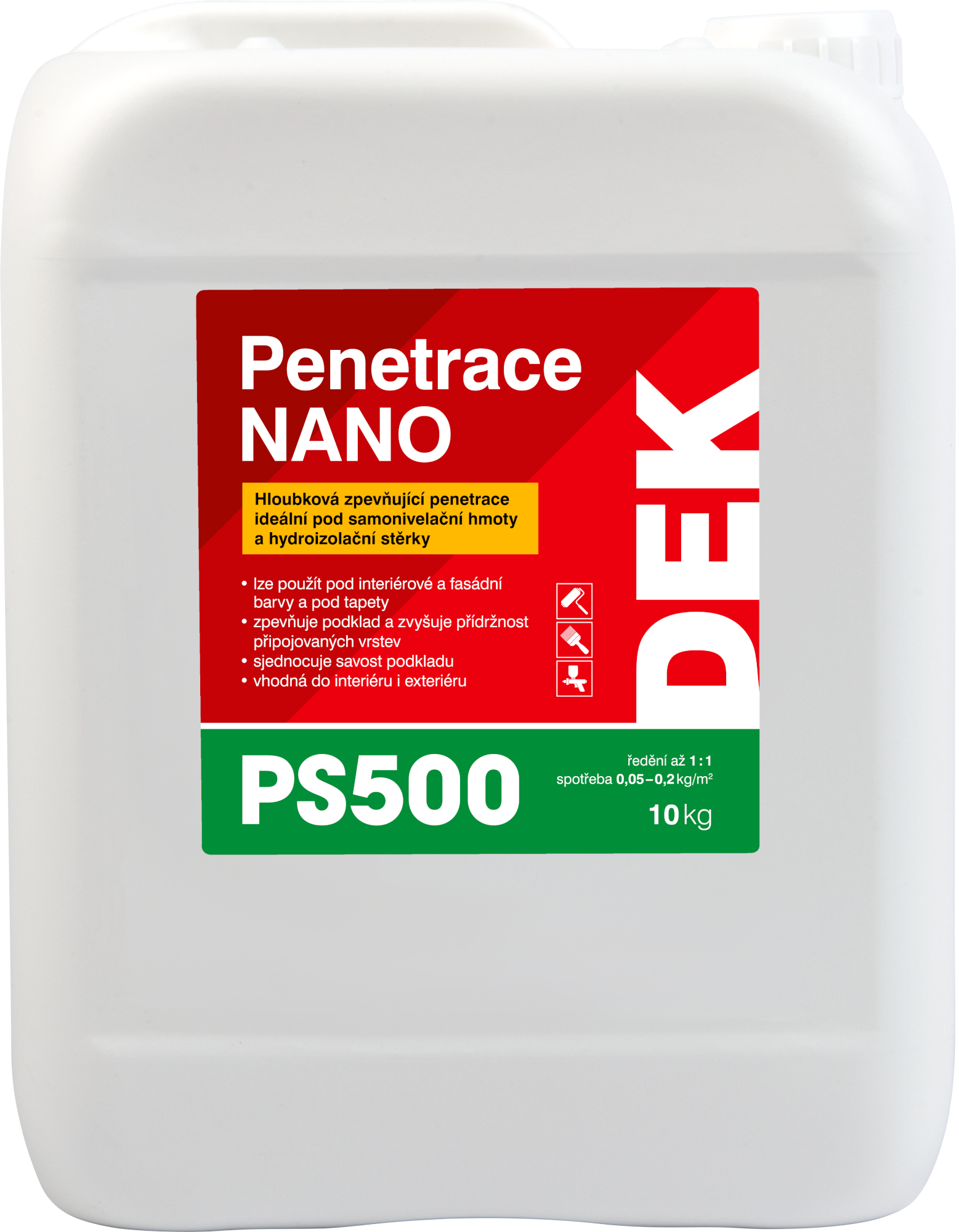 Penetrace stavební DEK NANO PS500 10 kg