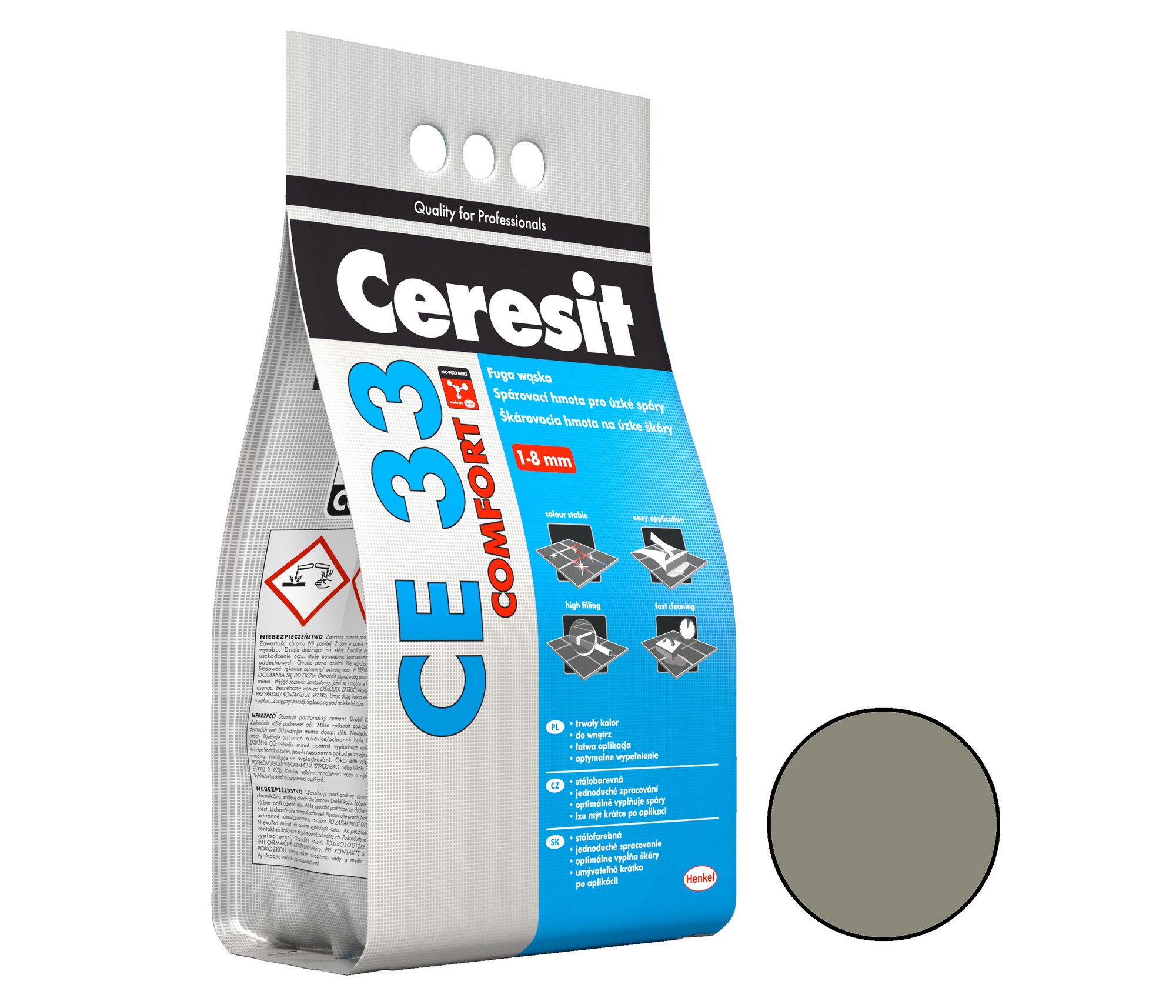 Hmota spárovací Ceresit CE 33 antracite 5 kg