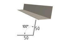 Koutová lišta z poplastovaného plechu Viplanyl 50x50 mm, r.š. 100 mm