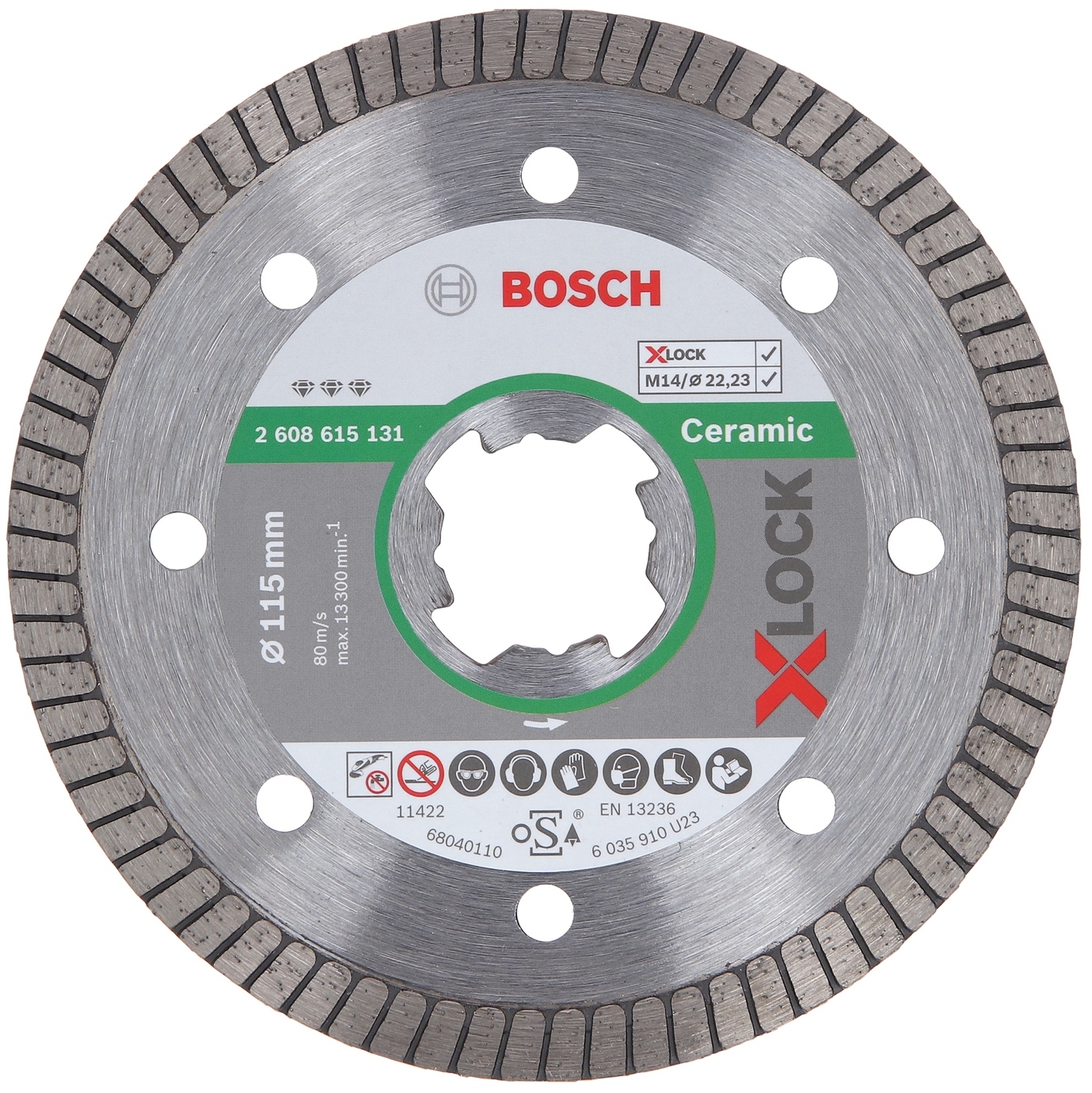 Kotouč DIA Bosch Best for Ceram EC T X-L 115×22,23×1,4×7 mm