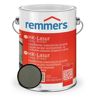 Lazura ochranná Remmers HK Lasur Grey protect grafitová, 0,75 l
