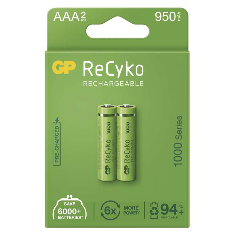 Baterie nabíjecí GP ReCyko Pro AAA 950 mAh 2 ks
