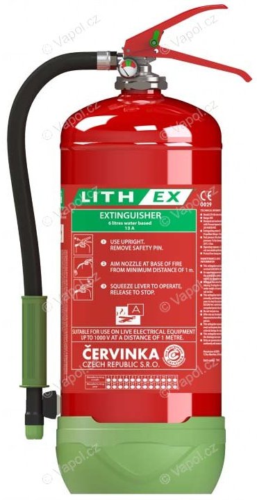 Přístroj hasicí Červinka Lith EX 6 l