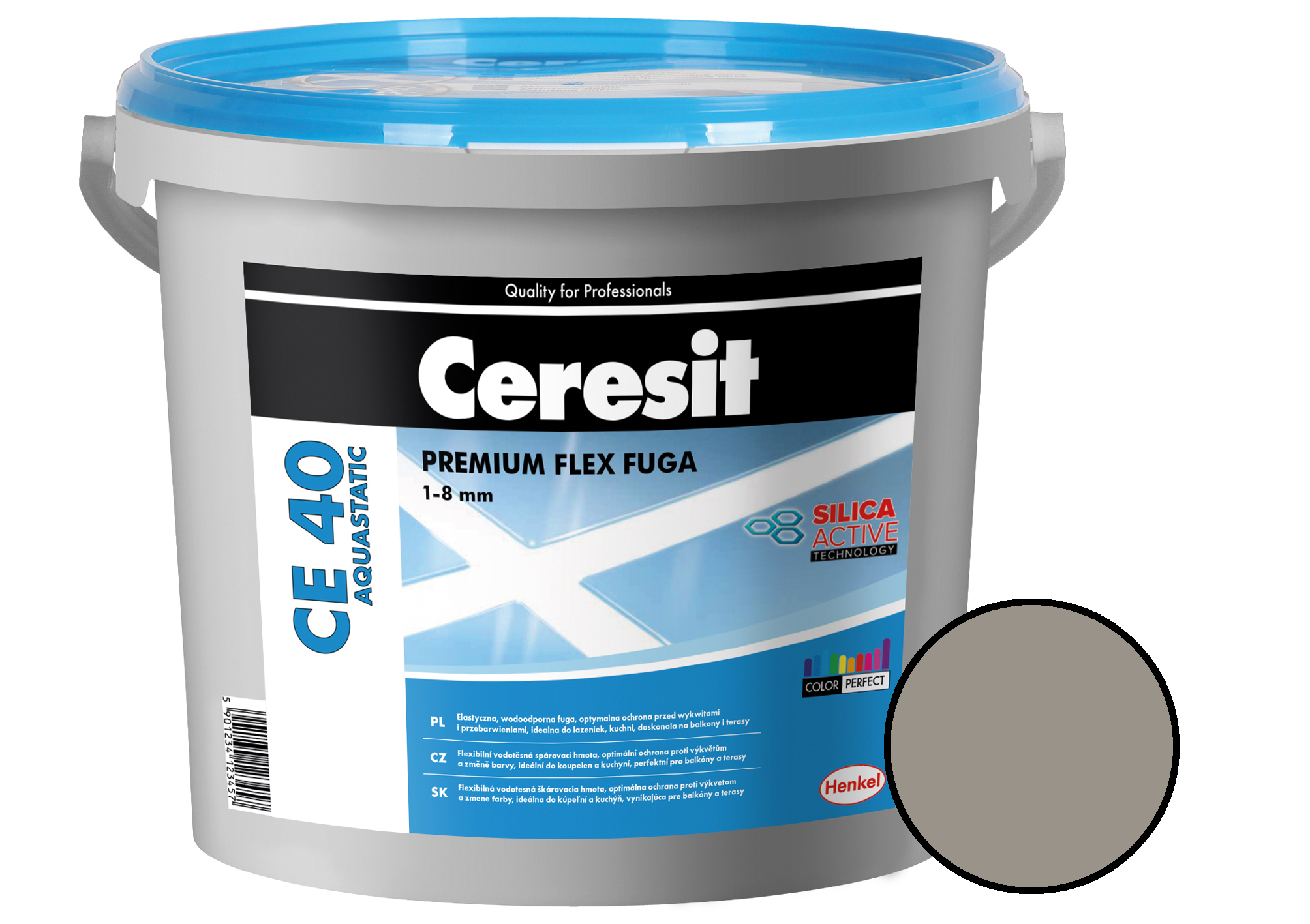 Hmota spárovací Ceresit CE 40 Aquastatic cementově šedá 2 kg