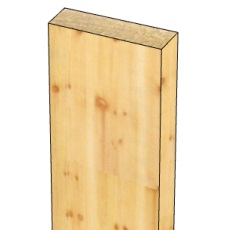 Plotovka dřevěná zkosená po úhlem 18×89×1000 mm