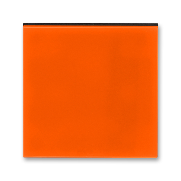 Kryt spínač jednoduchý ABB Levit oranžová, kouřová černá