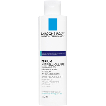 Gelový šampon na mastné lupy KERIUM 200 ml