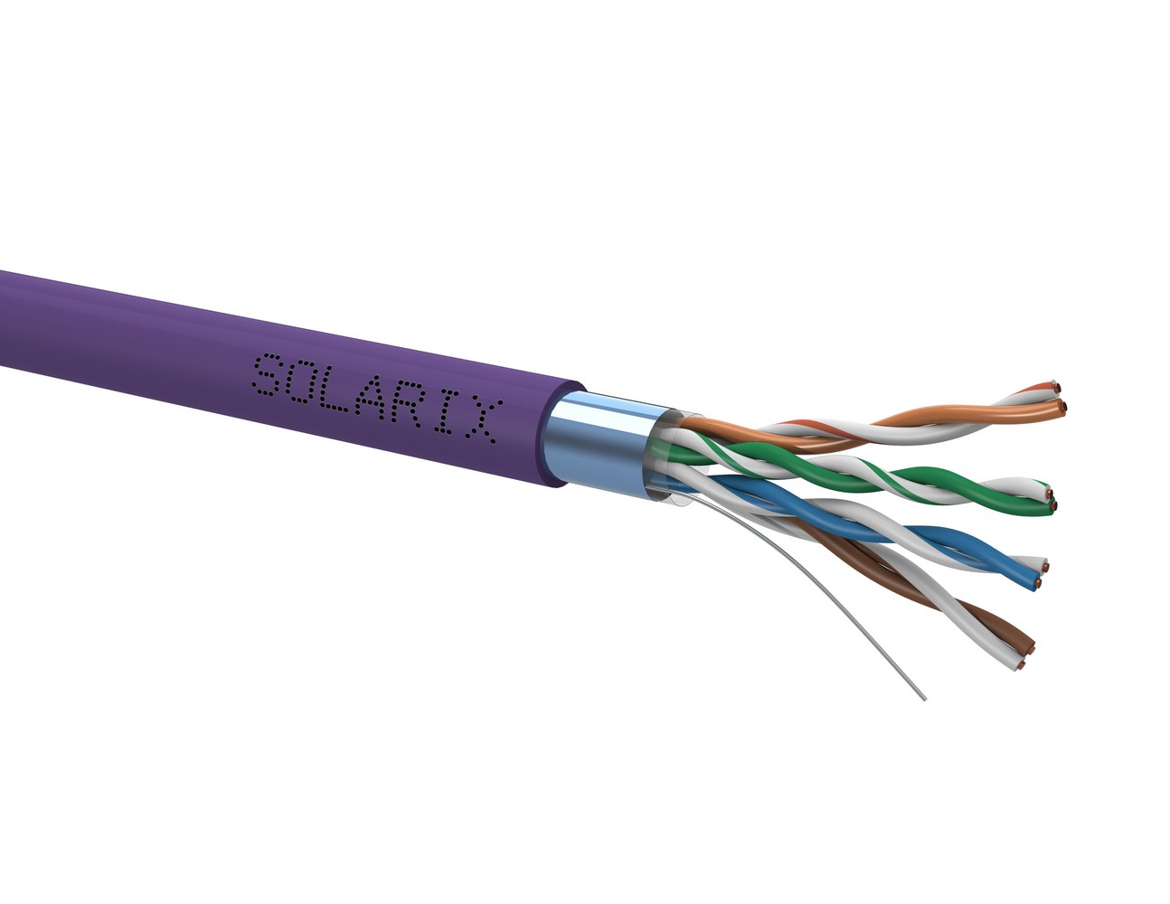 Kabel instalační Solarix CAT5e FTP stíněný LSOH 305 m