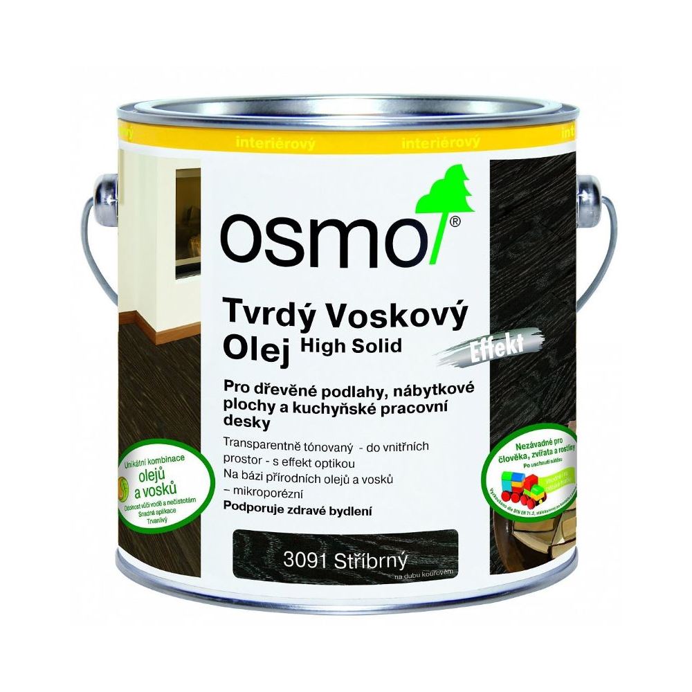 Olej tvrdý voskový Osmo Effekt 3091 stříbrný 0,375 l