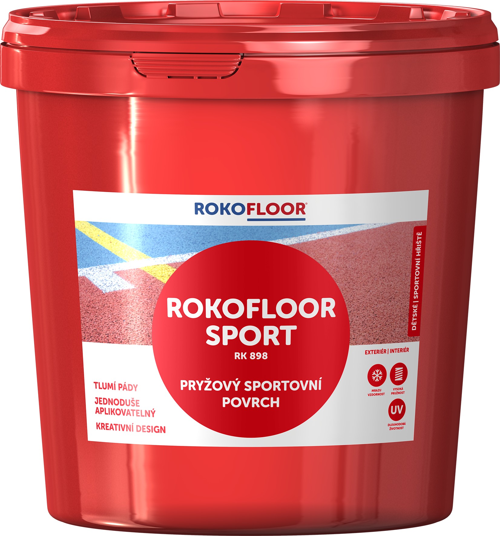 Povrch sportovní Rokofloor Sport červený, 12 kg/bal.