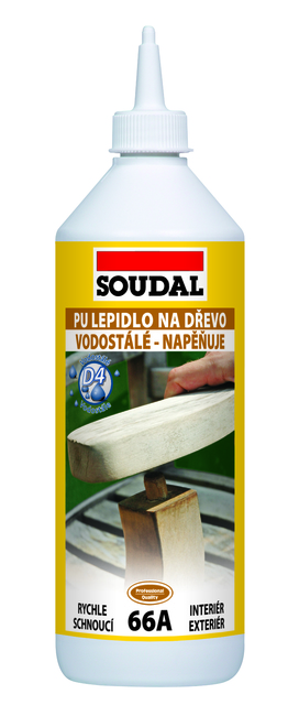 Lepidlo polyuretanové na dřevo Soudal 66A 750 g