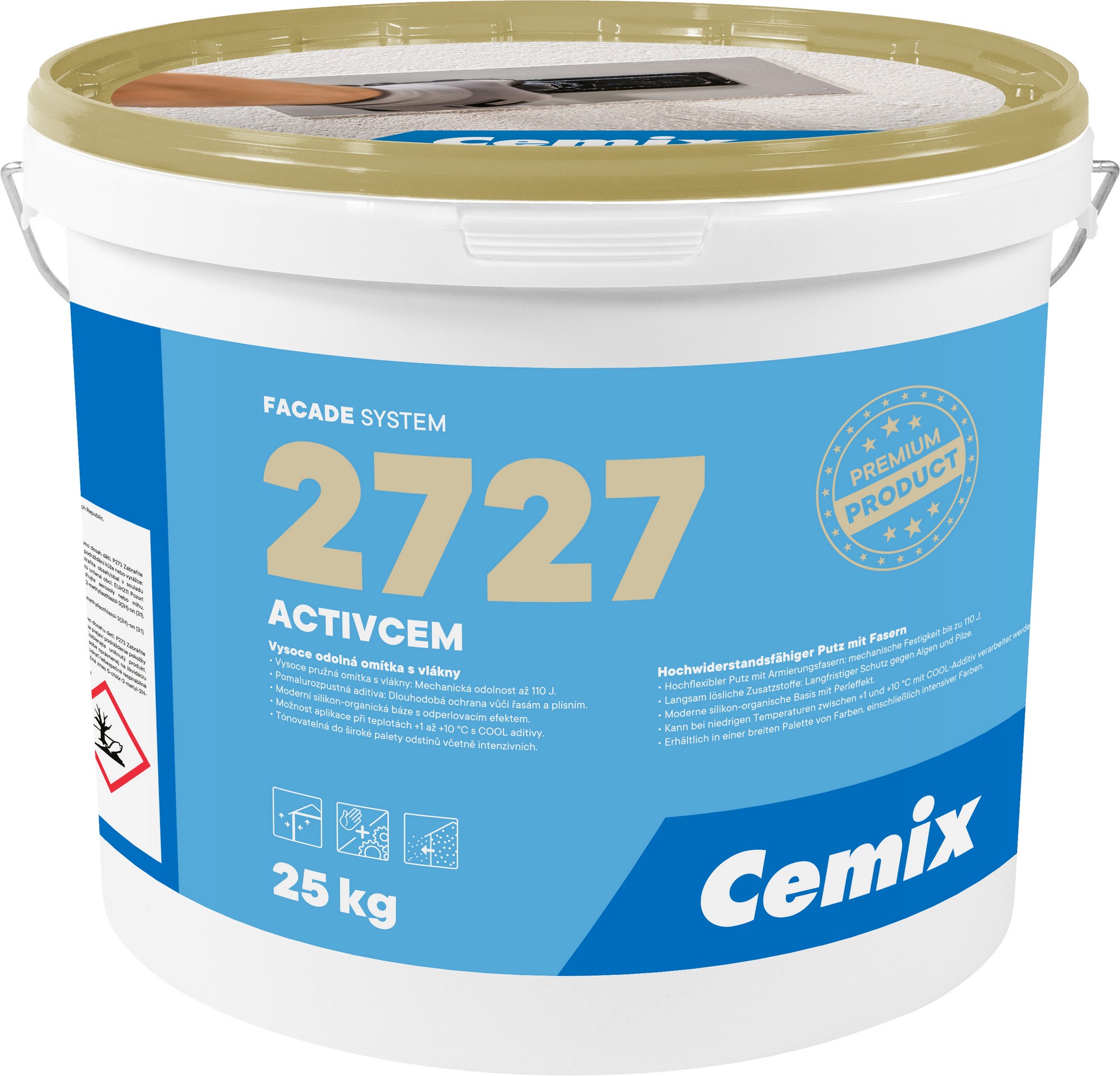 Omítka vysokopevnostní Cemix 2727 ActivCem Z 3,0 mm bezpř., 25 kg