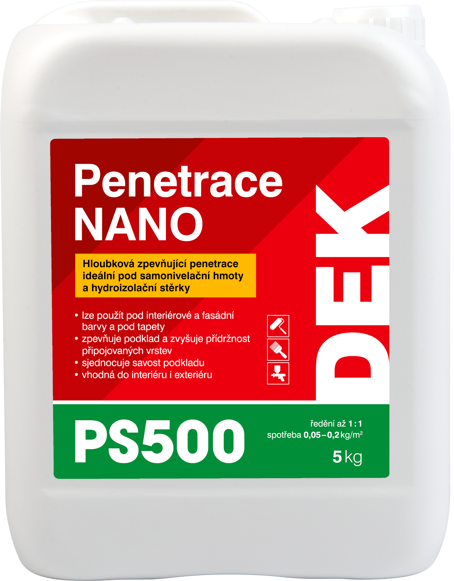 Penetrace stavební DEK NANO PS500 5 kg