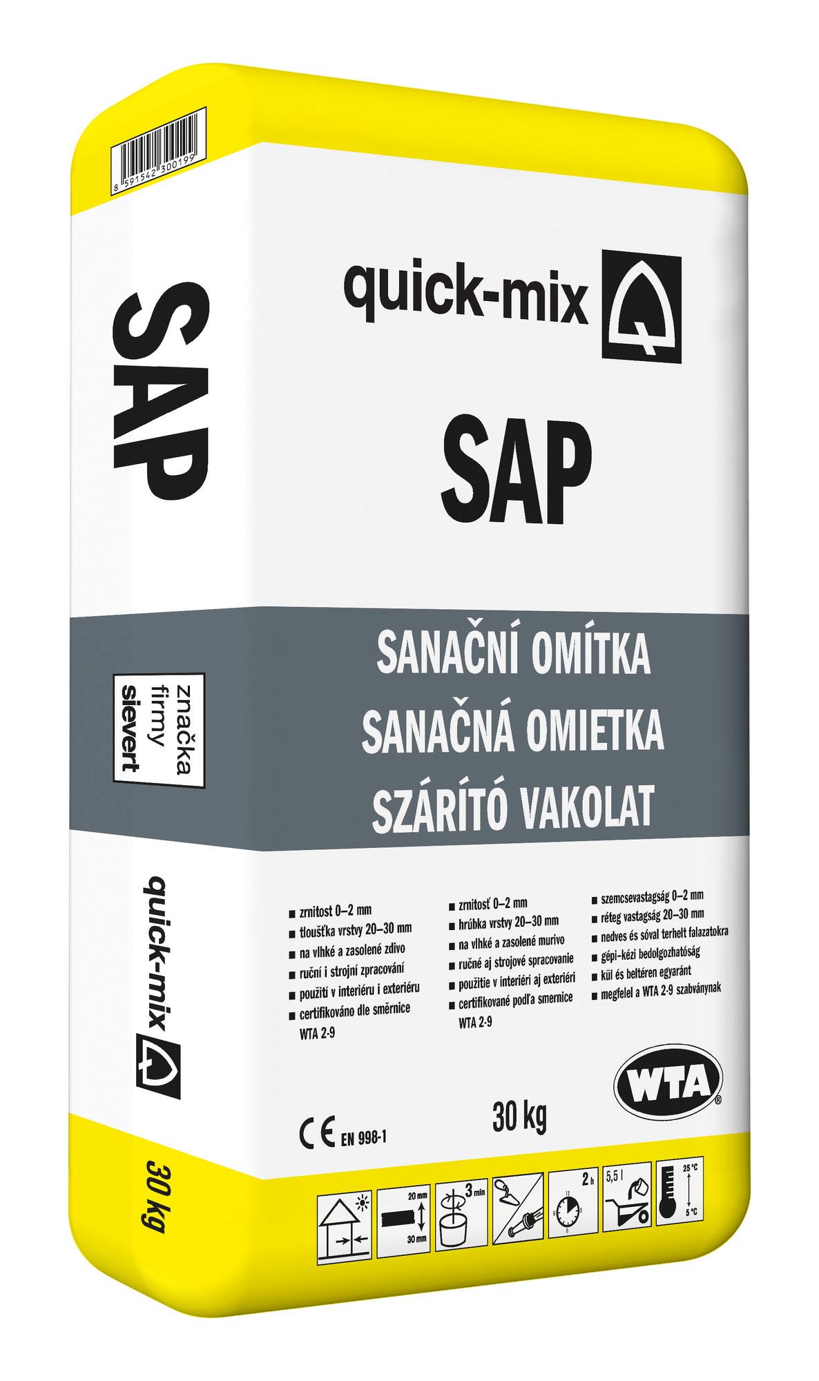 Omítka sanační jádrová Sakret/Quick-mix SAP 30kg