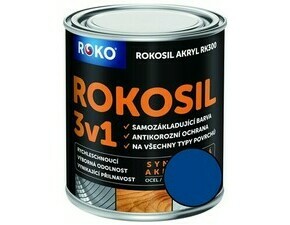 Barva samozákladující Rokosil akryl 3v1 RK 300 modrá 0,6 l