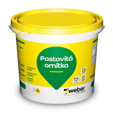 Omítka pastovitá weberpas akrylát zrnitá 1 mm ZE8B 25 kg