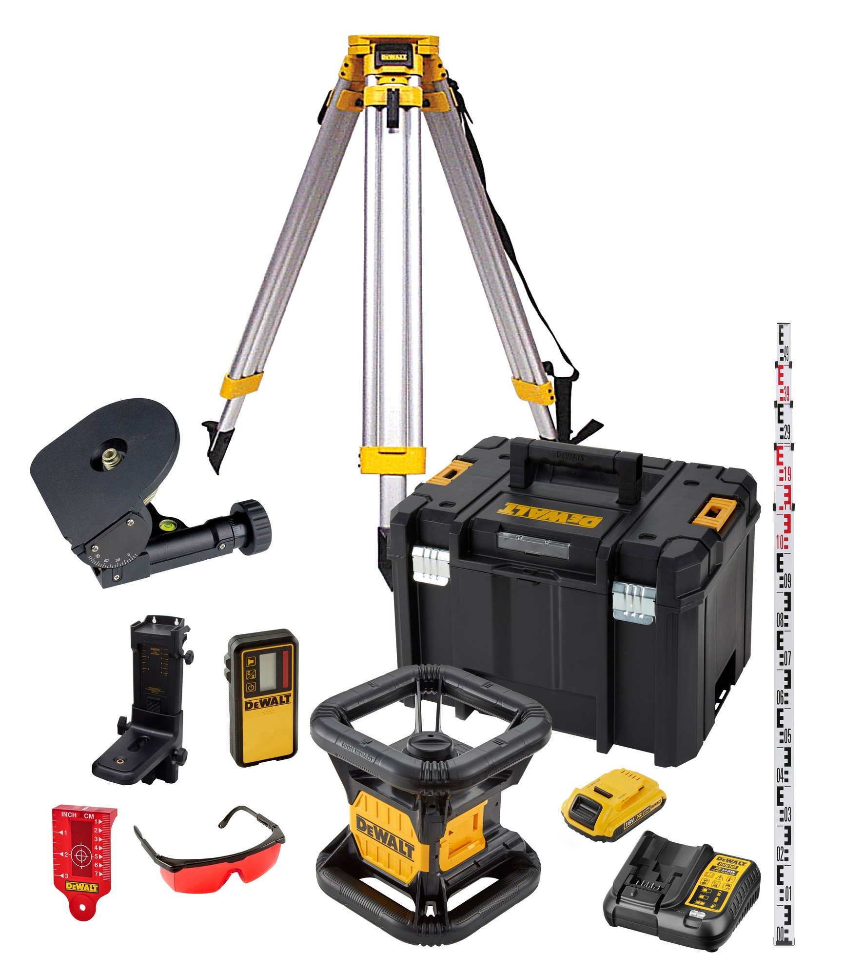 Sada laser rotační AKU DeWALT DCK374D1R