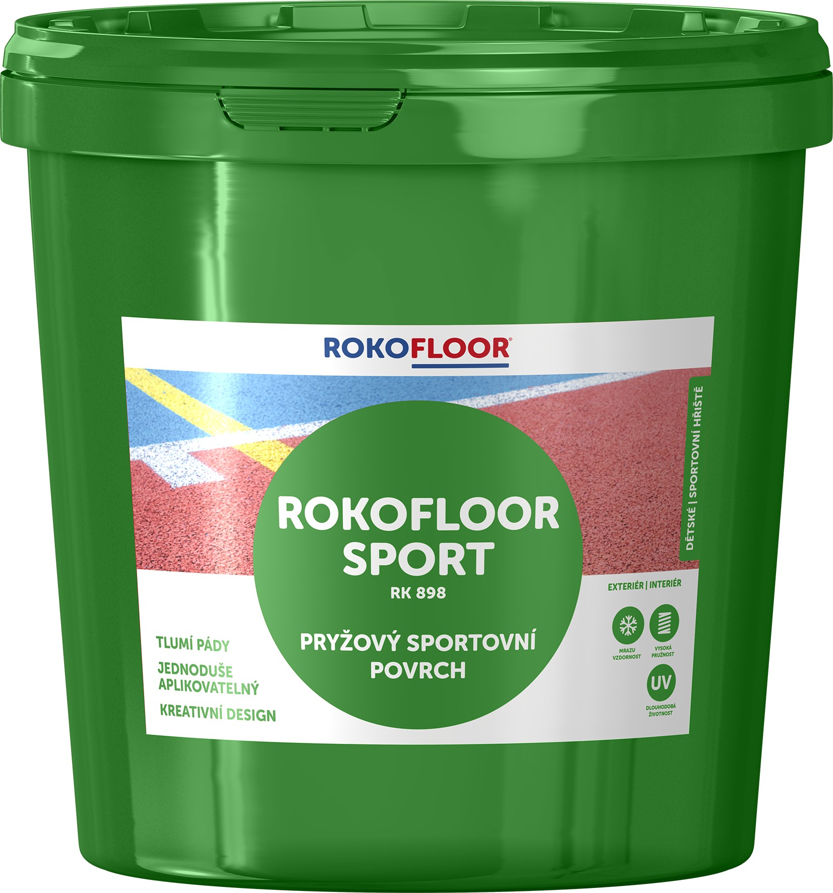 Povrch sportovní Rokofloor Sport zelený, 12 kg/bal.