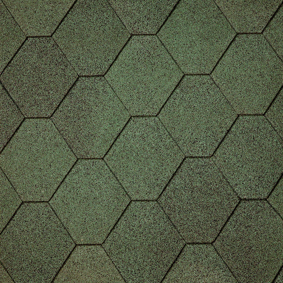 Šindel asfaltový IKO Superglass Hex 03 Amazon Green 3,0 m2