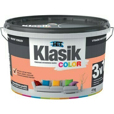 Malba interiérová HET Klasik Color lososový, 4 kg