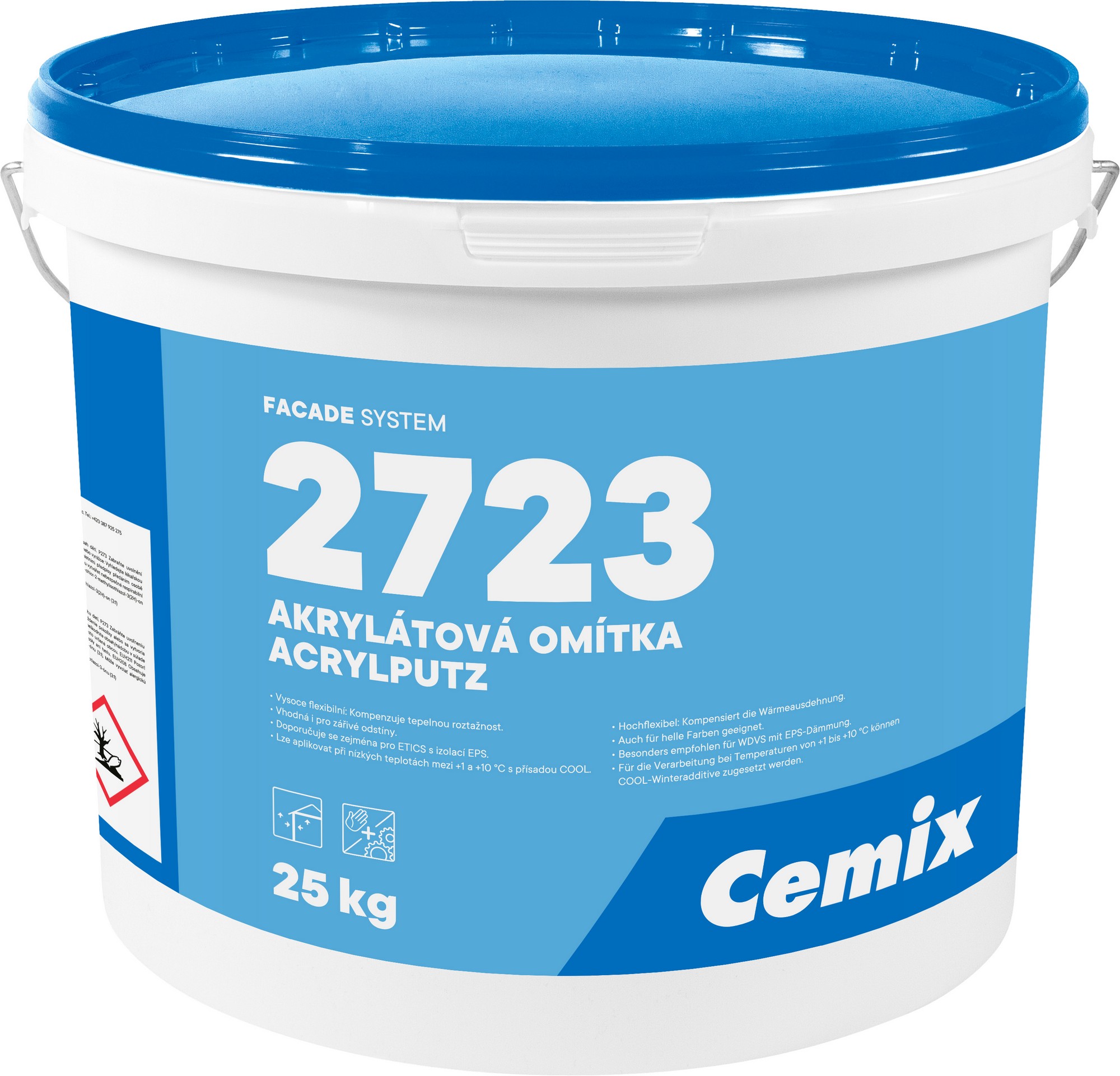 Nátěr fasádní akrylátový Cemix 2723 bezpř., 8 kg