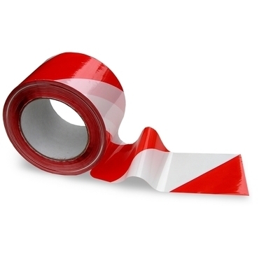 Páska výstražná Color Expert červeno-bílá 75 mm/200 m